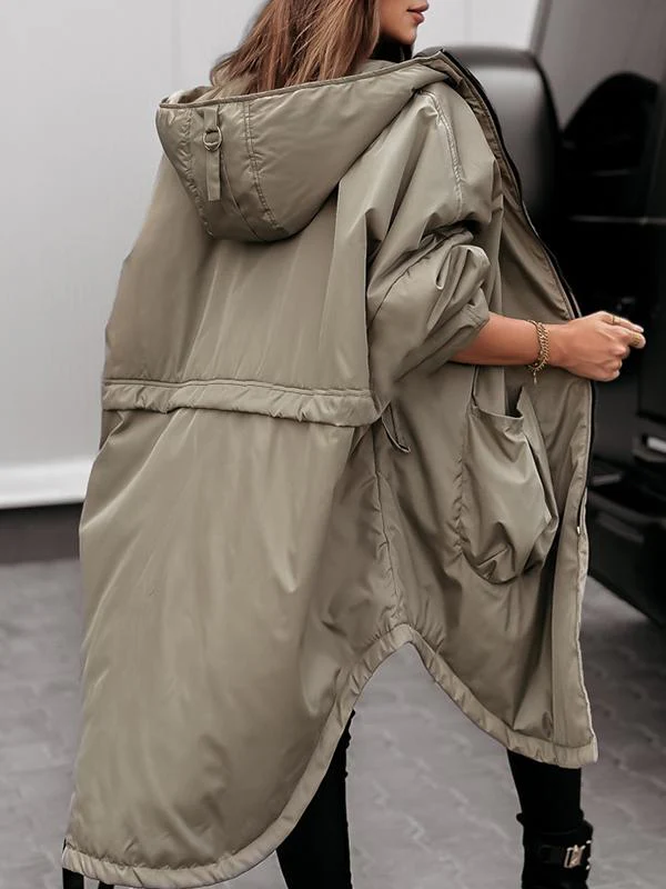 Women's Hooded Long Sleeve Casual Cotton Jacket